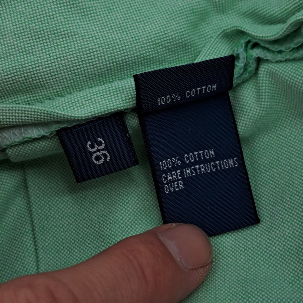 Polo Ralph Lauren Shorts Mens 36 Cotton Mint Green Oxford Flat Front Chino 9" - Picture 4 of 9